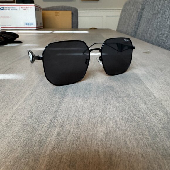 Oversize metal sunglasses round square black aviator designer - Picture 5 of 5